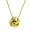 Gold Plated 925 Sterling Silver Love Knot Pendant Necklace - ARN00043