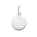 High Polished 925 Sterling Silver Engravable Disc Charm 18mm - ARP00025