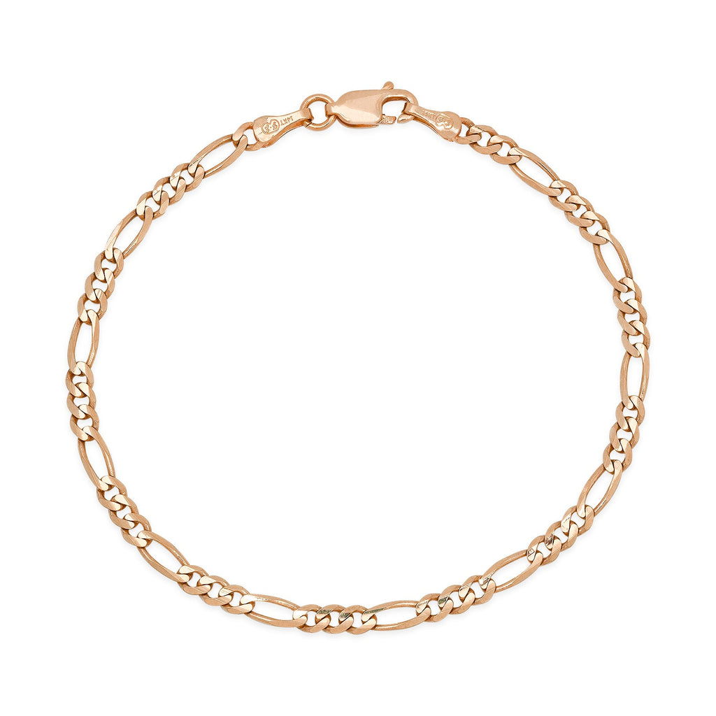 3MM Solid Figaro Bracelet — detail 3