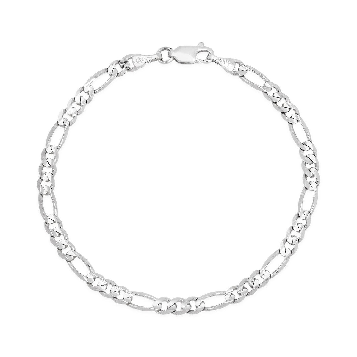 4MM Solid Figaro Bracelet — detail 2