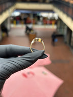 Diamond Bezel-Set Bypass Engagement Ring