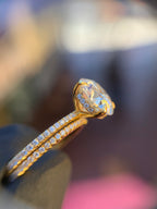 Micro French Pavé Hidden Halo Engagement Ring