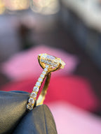 Tapered Pavé Hidden Halo Engagement Ring