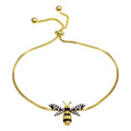 Gold Plated 925 Sterling Silver BumbleBee Lariat Bracelet - BGB00344GP
