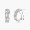 Silver 925 Rhodium Plated 3 Strand CZ Earrings - BGE00220
