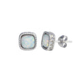 925 Sterling Silver CZ Square Halo - BGE00662