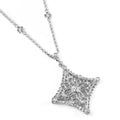Final Price - Silver 925 Rhodium Plated Snowflake Necklace - BGN00039