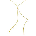 Gold Plated 925 Sterling Silver Dangling Two Bars - BGP01177