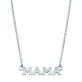 Rhodium Plated 925 Sterling Silver MAMA Necklace - BGP01397