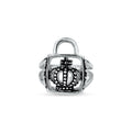 Silver 925 Rhodium Plated Crown Ring - BGR00035