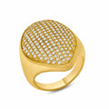 Silver 925 Rose Gold Plated Clear Micro Pave CZ Pointed Ring - BGR00612
