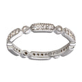 Rhodium Plated 925 Sterling Silver CZ Eternity Ring - BGR01186RHD