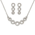 Rhodium Plated 925 Sterling Silver 5 Circle CZ Set - BGS00548
