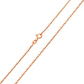 Rose Gold Plated 925 Sterling Silver Diamond V Cut Box 024 Chain 0.96mm - CH164 RGP