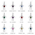 High Polished 925 Sterling Silver Round Oval Birthstone Boy Charm - CHARM003