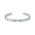 Rhodium Plated 925 Sterling Silver Open Baby Bangle - ANB00003