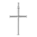 Silver 925 High Polished Cross Pendant with Border - SOP00096