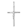 Silver 925 High Polished Cylinder Cross Pendant - SOP00078