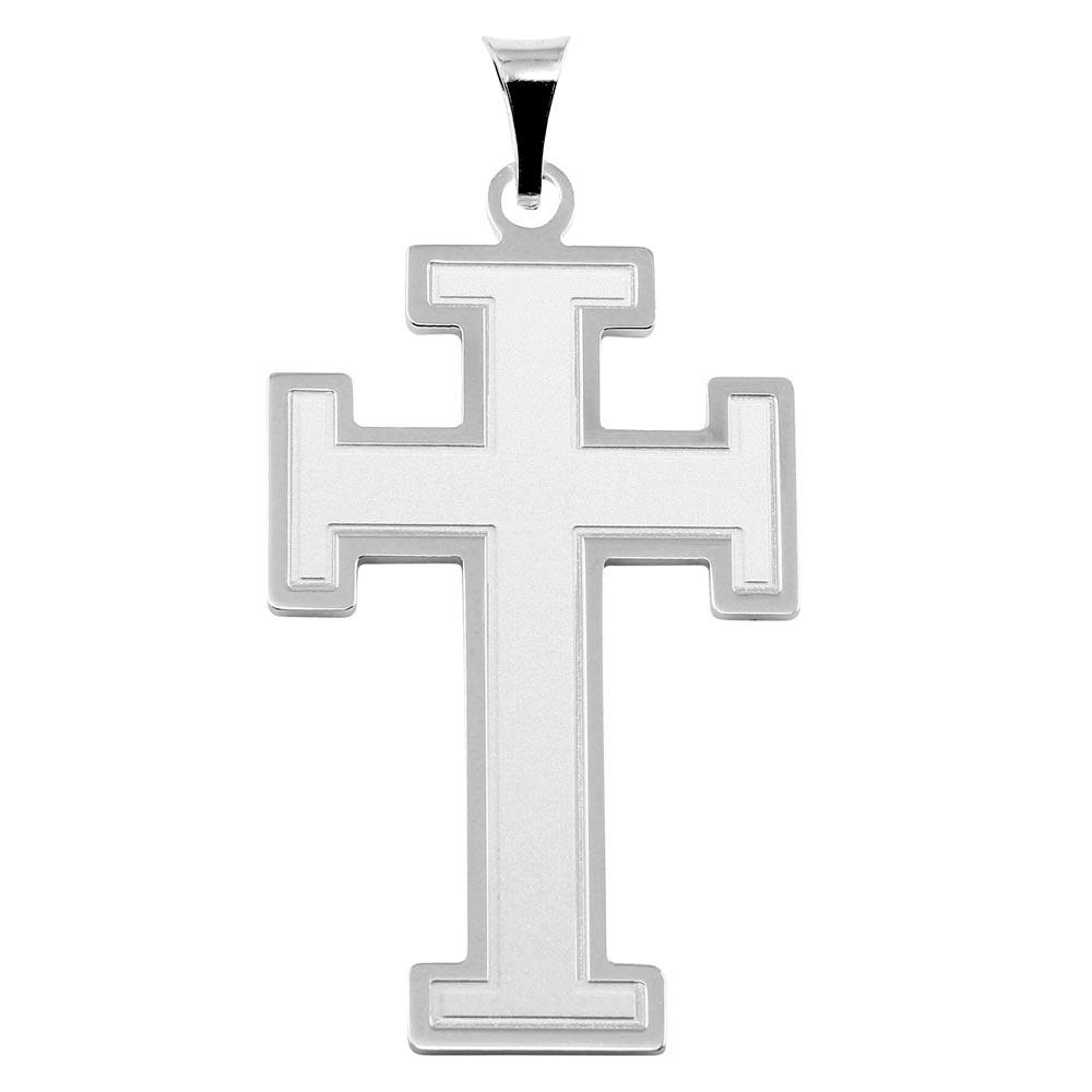 High Polished 925 Sterling Silver Cross Pendant - BSP00036