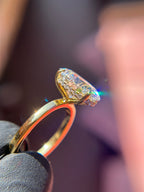 Hidden Halo Basket Solitaire Engagement Ring