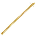 Gold Plated 925 Sterling Silver Miami Curb Bracelet 9mm - CH443 GP BR