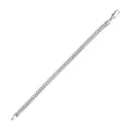 Rhodium Plated 925 Sterling Silver Franco Chain or Bracelet 4.8mm - CH424 RH