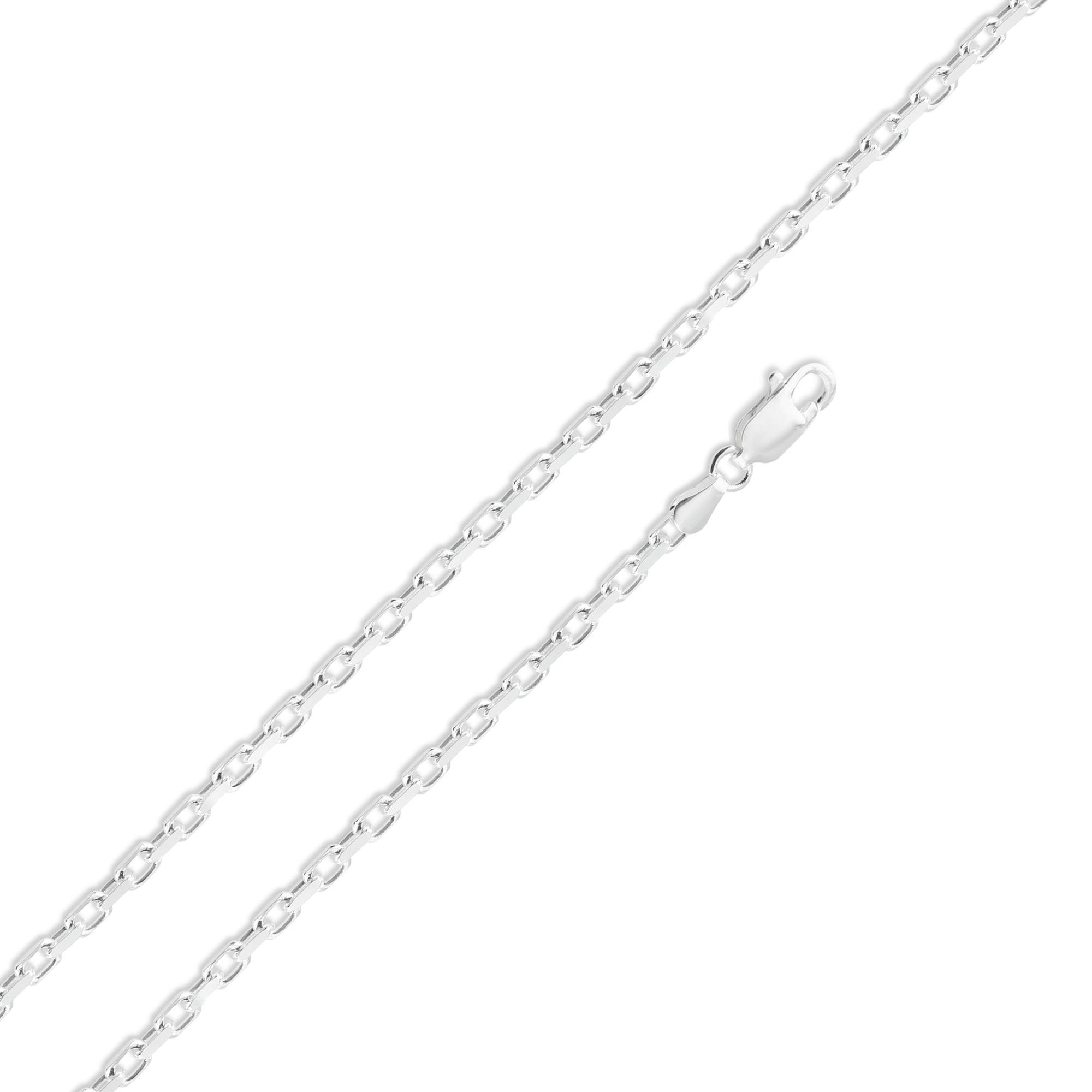 925 Sterling Silver Diamond Cut Forzatina Link 080 Chain 2.3mm - CH19-080