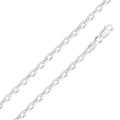925 Sterling Silver Diamond Cut Forzatina Link 200 Chain or Bracelet 5.9mm - CH19-200