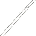 Rhodium Plated 925 Sterling Silver Round Box 024 Chain 1.25mm - CH214 RH