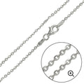 MERGE TO CH279 Rhodium Plated 925 Sterling Silver Edge Rolo DC 040 Chain or Bracelet 1.4mm - CH224 RH