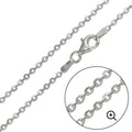 MERGE TO CH278 Rhodium Plated 925 Sterling Silver Edge Rolo DC 060 Chain 2.2mm - CH226 RH