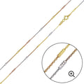 Multi Plated 925 Sterling Silver DC Bar 030 Chain Link 1.4mm - CH271 MUL