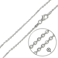 Rhodium Plated 925 Sterling Silver Brillantina DC 030 Chain 1.4mm - CH279 RH