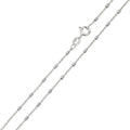 Rhodium Plated Diamond Cut Tube Chains 1.2mm - CH309A RH