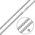 925 Sterling Silver Basic Oval DC Franco 100 3.1mm Chain or Bracelet - CH823 SL