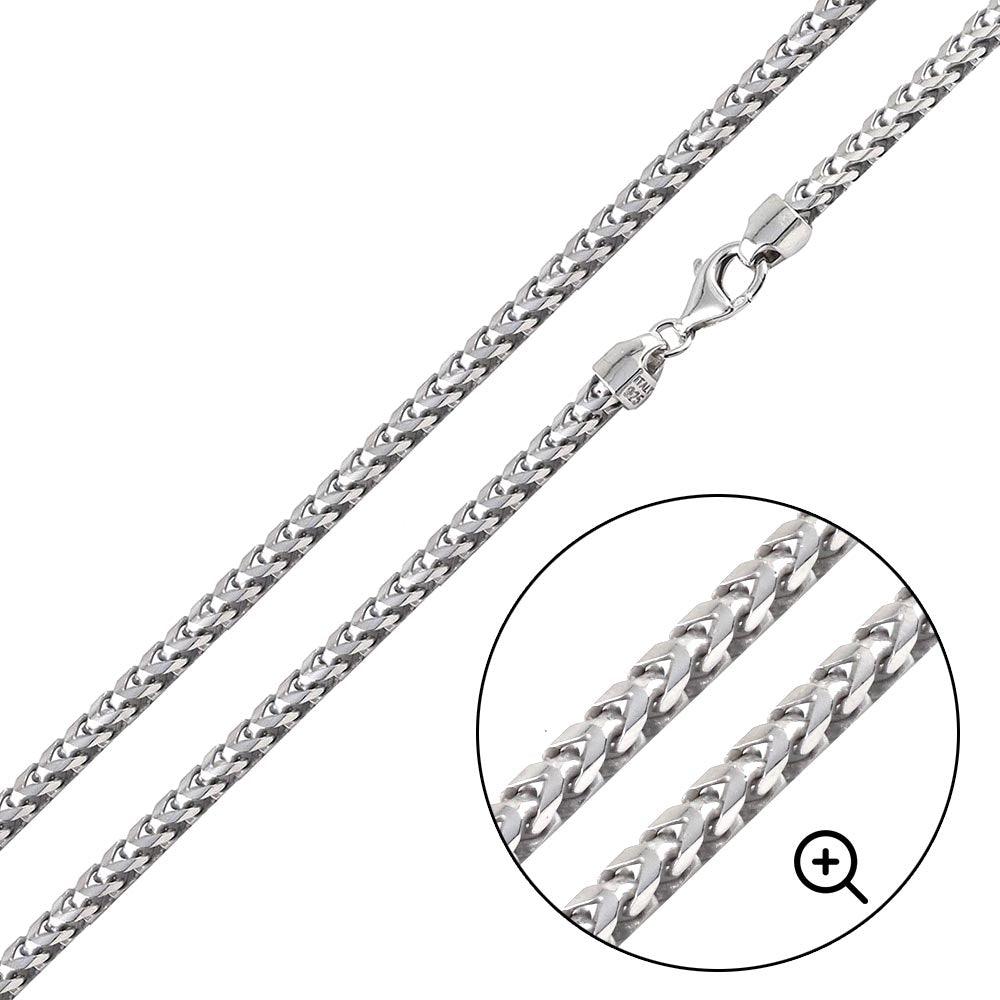 925 Sterling Silver Basic Oval DC Franco 100 3.1mm Chain or Bracelet - CH823 SL