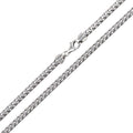 Rhodium Plated 925 Sterling Silver Franco 370 Chain 3.7mm - CH322 RH
