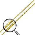 Gold Plated 925 Sterling Silver Franco Chain 1.3mm - CH337 GP
