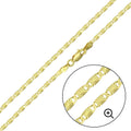 Silver 925 Gold Plated Star 1 Sided DC Confetti Chain 2.5mm - CH359 GP