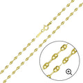 Silver 925 Gold Plated DC Confetti Link Chain 2.2mm - CH360 GP