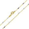Gold Plated 925 Sterling Silver 6 Sided Diamond Cut Tube Chains 1.1mm - CH380 GP