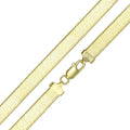 Gold Plated 925 Sterling Silver Herring Bone 100 Chain 9.4mm - CH386 GP