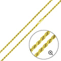 Gold Plated 925 Sterling Silver Rope 060 Chain or Bracelet 2.8mm - CH392 GP