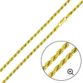 Gold Plated 925 Sterling Silver Rope 070 Chain or Bracelet 3.2mm - CH393 GP