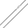 Rhodium Plated 925 Sterling Silver Box 060 Chain 3.1mm - CH407 RH