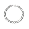 925 Sterling Silver Chino Links Double Wire 100 6.9mm Bracelet - CH40
