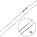 Rhodium Plated Wave Design Chain 0.8mm - CH413 RH