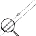 Rhodium Plated DC Beaded Link Chain 1.5mm - CH485 RH