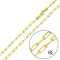 Gold Plated 925 Sterling Silver Paperclip Link Chain or Bracelet 2.8mm - CH460 GP