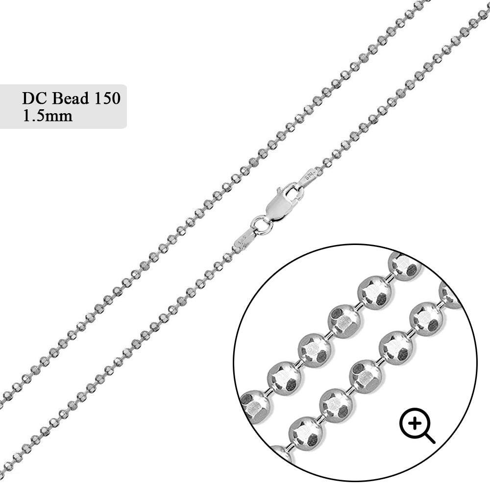 Diamond Cut Bead 150 Chains 1.5mm - CH502